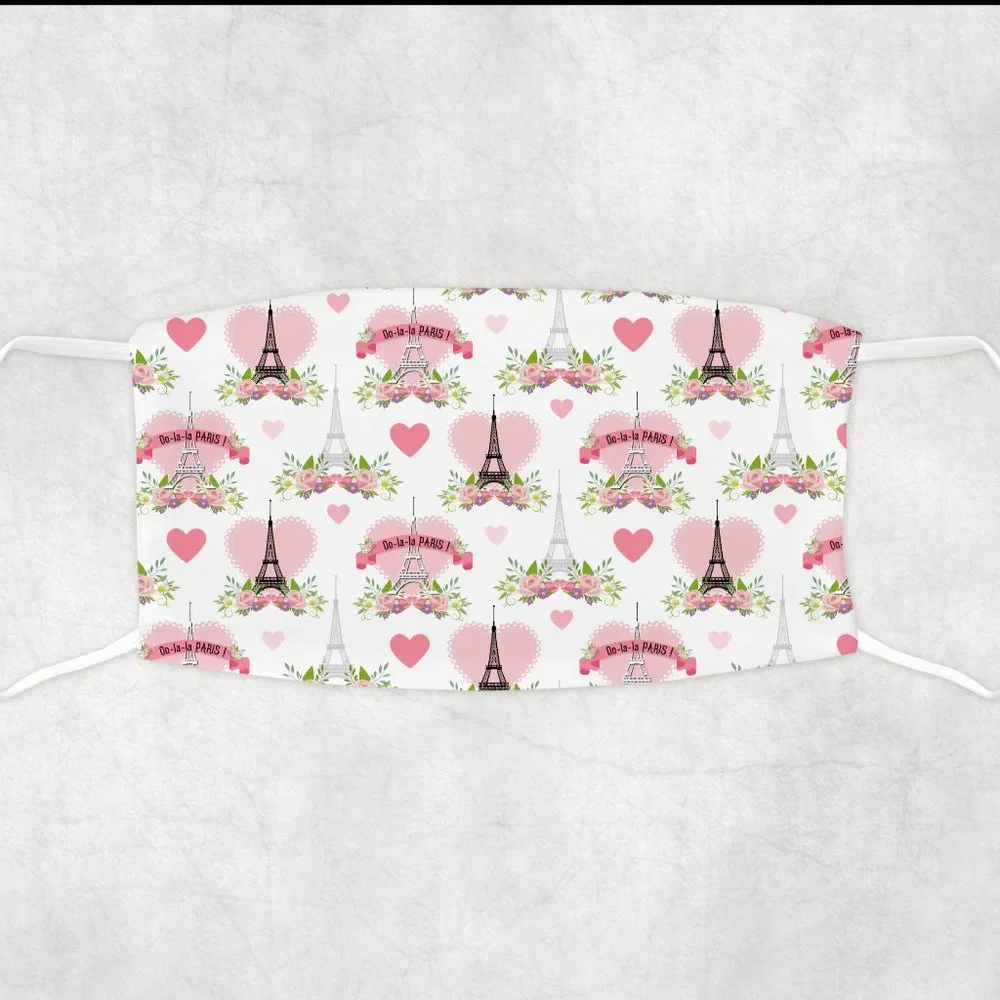 Girls Custom Pink Face Mask Accessories